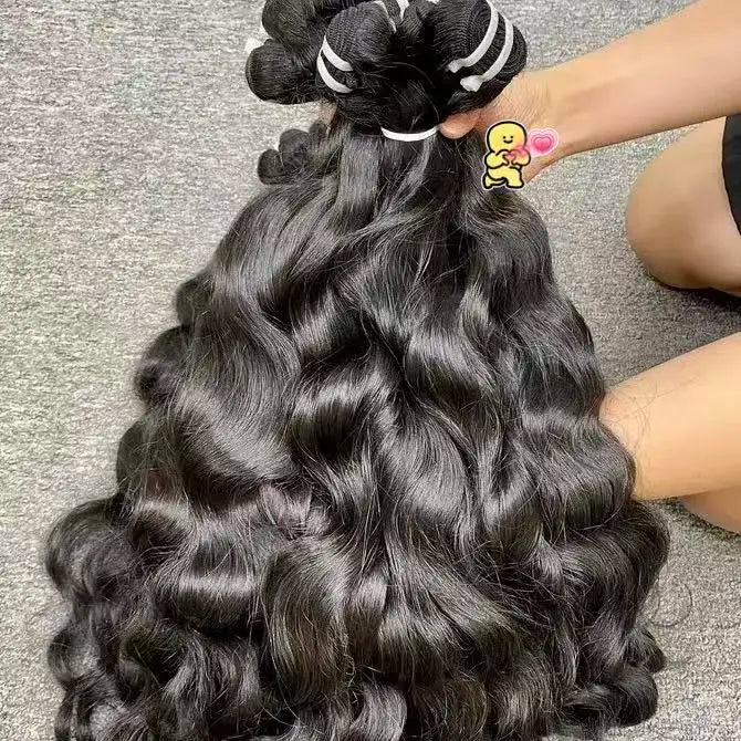 Raw Baby Hair Vietnamese Burmese Curly Hair Cambodian One Donor Hair Weave Bundles Extension Tape in Clip Ins Crochet Hair